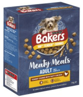 picture of Bakers Meaty Meals Adult Chicken Dry Dog Food 1kg - [BSP-778793]