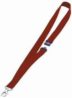 Picture of Durable - Textile Badge Necklace Lanyard 20 With Safety Release - Red - 20 x 440 mm - Pack of 10 - [DL-813703]