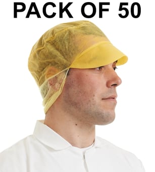 picture of Supertouch Snood Cap - Yellow - Pack of 50 - [ST-14440]