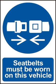 Picture of Spectrum Seatbelts must be worn on this vehicle - SAV 200x300mm - SCXO-CI-14883