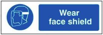 Picture of Face Shield Sign - 300 x 100Hmm - Self Adhesive Vinyl - [AS-MA55-SAV] 