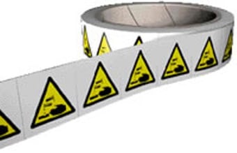 Picture of Hazard Labels On a Roll - Corrosive Labels - Self Adhesive Vinyl - 50mm x 50mm - 250 Labels - [AS-RO3]