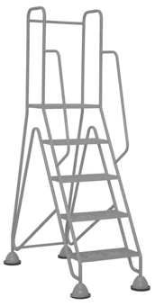 picture of Slingsby Multi Glide Premium Platform Steps - 5 Treads - Light Grey - [SLB-434901] - (LP)