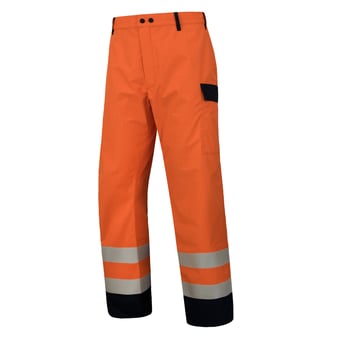 Picture of Phoenix FR Hi Vis Arc Waterproof Trousers Orange/Navy - FU-TR235-000-208