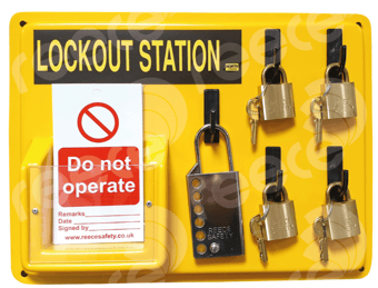 picture of Reece LSE104 5 Hook + Tag Pocket Lockout Station - Fully Stocked - [RS-LSE104FS] - (LP)