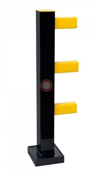 Picture of Black Bull Flex Impact Protection System HYBRID - Centre Post Steel 1,000mmH - Powder Coated - Black - [MV-203.20.790] - (LP)