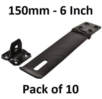 picture of EXB Safety Hasp & Staple - 150mm (6") - Pack of 10 - [CI-SP50L]