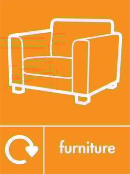picture of Recycling Signs - Furniture - 300 X 400Hmm - Rigid Plastic - [AS-WR70-RP]
