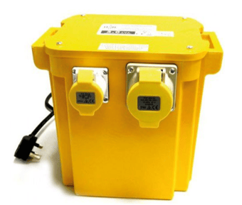 picture of 5 KVA STEP DOWN Site Transformer - From 240V Mains Power Supply to 110V - 2 x 16A 1 x 32A Outlets - [HC-T5KVA2X161X32]