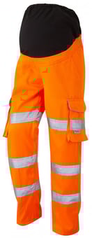 Picture of Verity - Class 2 Ladies Maternity Orange Cargo Trouser - Regular Leg - LE-CM01-O