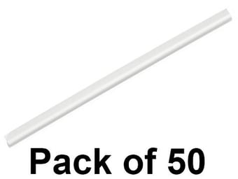 picture of Durable - Spine Binding Bars A4 - White - 6mm - Pack of 50 - [DL-293102]