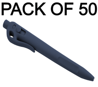 picture of Detectable Retractable Elephant Pen With Standard Ink - Blue Ink - Pack of 50 - [DT-104-I01-C11-PA01X50] - (AMZPK)