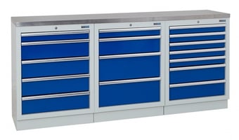 picture of BiGDUG 2041mm Wide Workbench - 5 Drawer Cabinet - 4 Drawer Cabinet - 7 Drawer Cabinet - Stainless - [BDU-TGC435GBS] - (LP)