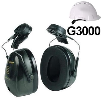 picture of 3M Peltor Optime II H520P3 Ear Muffs for 3M Helmets - EN352-1 2002 - SNR 30 - [3M-H520P3E-410-GQ]