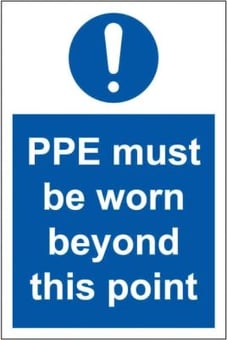 picture of PPE Beyond Point Sign - 200 x 300Hmm - Rigid Plastic - [AS-MA325-RP]