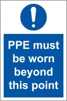 Picture of PPE Beyond Point Sign - 200 x 300Hmm - Rigid Plastic - [AS-MA325-RP]