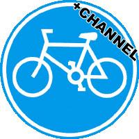 Picture of Cycle Signs - Cyclists With Fixing Channel - 450mm Dia - Reflective - 3mm Aluminium - [AS-TR104C-ALU]