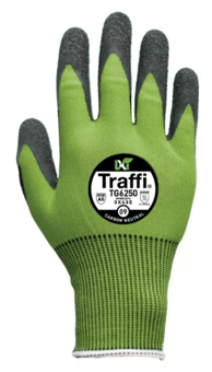 picture of TraffiGlove TG6250 Crinkle Latex Cut Level E Safety Gloves - TS-TG6250