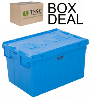 picture of BiGDUG Tote Boxes - 315h x 400w x 600d mm - 56L - Blue - Box Deal of 10 - [IH-BDU-TSPALC50] - (LP)