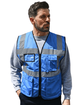 Picture of Korntex Royal Hi Vis Executive Multifunction Vest - AP-KXEXECRO