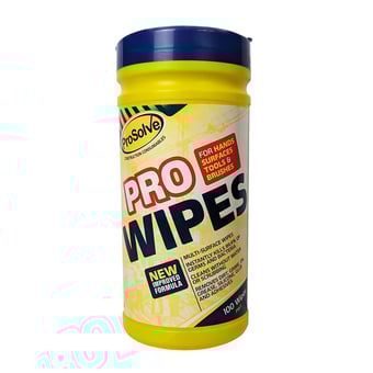 picture of Prosolve ProWipe - Large Industrial Grade Cleaning Wipes Tub of 100 Wipes - [PV-PWT]