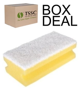 picture of Finger Grip Sponge - White Top Yellow Base - Box Deal 24 x 10 - [IH-MCS-WTYBFGSRS] - (LP)