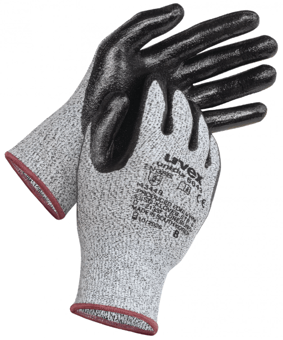 picture of Uvex Unidur 6643 Cut Protection Gloves - Grey/Black - Pair - TU-60314