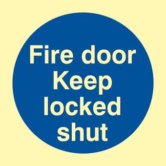 picture of Spectrum Fire Door Keep Locked Shut – PHO 100 x 100mm – [SCXO-CI-17134]