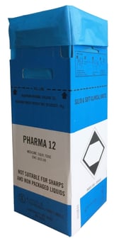 Picture of Clinisafe Carboard Carton Containers - 12L - Blue - Pack of 10 - [VC-20505001]