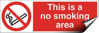 Picture of This is a No Smoking Area Sign - 300 X 100Hmm - Self Adhesive Vinyl - [AS-PR19-SAV]