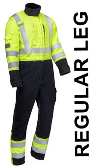 picture of ProGARM 6460 Lightweight Coverall - Hi-Viz Yellow/Navy - Regular Leg - PG-6460-RL - (LP)