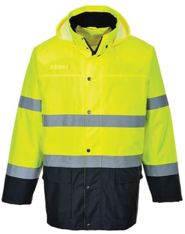 picture of Portwest - Yellow/Navy Lite Two-Tone Traffic Jacket - PW-S166YNR