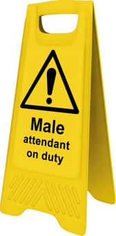 Picture of Spectrum Heavy Duty A-Board - ‘Male attendant on duty’ - SCXO-CI-4716