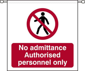 picture of Spectrum No admittance Authorised personnel only – Barrier Sign 760 x 760mm - SCXO-CI-14075