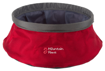 picture of Mountain Paws Collapsible Dog Water Bowl Large Red - [LMQ-81234] - (DISC-R)