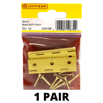picture of Centurion SC Medium Duty Solid Drawn Butt Hinges (1 Pair) - 2" x 1 1/8" x 1.5mm - [CI-CH110P]