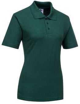 picture of Portwest - Naples Ladies Polycotton Polo Shirt -  Bottle Green - PW-B209BGR - (DISC-R)