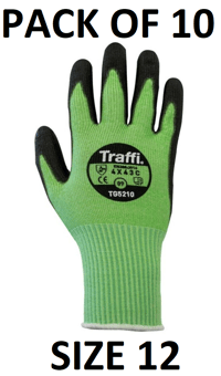 picture of TraffiGlove Metric Safe to Go Breathable Gloves - Size 12 - Pack of 10 - TS-TG5210-12X10 - (AMZPK2)