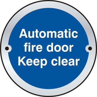 Picture of Spectrum Automatic fire door Keep clear door disc - SSS 75mm dia. - SCXO-CI-2442-2