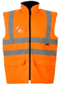 Picture of Orange Reversible Hi Vis Bodywarmer - Quilted Reverse - ST-36681