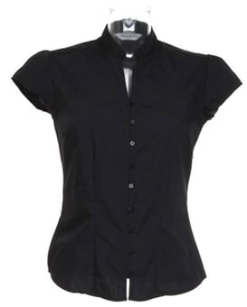picture of Kustom Kit Ladies Continental Black Blouse - BT-KK727-BLACK