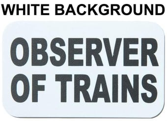 picture of Observer of Trains Insert Card for Professional Armbands - [IH-AB-OOT] - (HP)