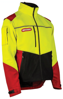 picture of Oregon Protect Pro Chainsaw Hi-Vis Jacket - Red/Yellow - OR-695650