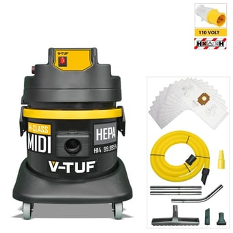 Picture of MIDI- H-Class Industrial Dust Extraction Vacuum Cleaner - 110V - 21L - [VT-MIDI-H-110] - (LP)