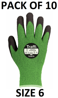 picture of TraffiGlove TG5070 Thermic 5 Anti Cut Gloves - Size 6 - Pack of 10 - TS-TG5070-6X10 - (AMZPK2)