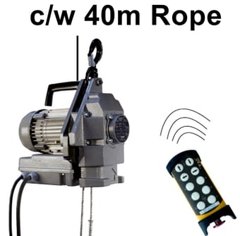 picture of Tractel TR30 300kg 110volt Minifor Electric Wire Rope Hoist -Remote Control - 40mtr Rope - [TRC-58729-61989] - (LP)