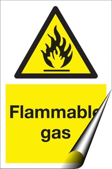 picture of Flammable Gas Sign - 200 x 300Hmm - Self Adhesive Vinyl - [AS-WA146-SAV]