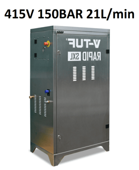 picture of V-TUF RAPID SXL Static S/S Cabinet Hot Pressure Washer 415V 150Bar - [VT-RAPIDSXL415-21] - (LP)