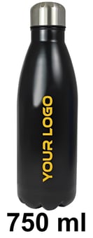 picture of Custom Branded 750ml Refresh Stainless Steel Water Bottle - Black - [IH-PC-C5606-BLACK] - (HP)