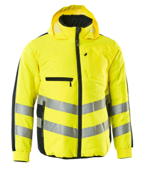 picture of Mascot Safe Supreme Dartford Water-Repellent Hi-Vis Jacket Yellow/Dark Navy - MCT-15515-249-17010